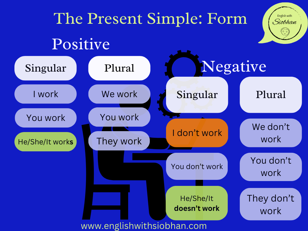 The Present Simple- In 3 levels